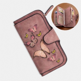 Naisten Butterfly Nelitaittuva Lompakkokukkaro 14 Korttipaikka 5.5 Tuuman Puhelinlaukku