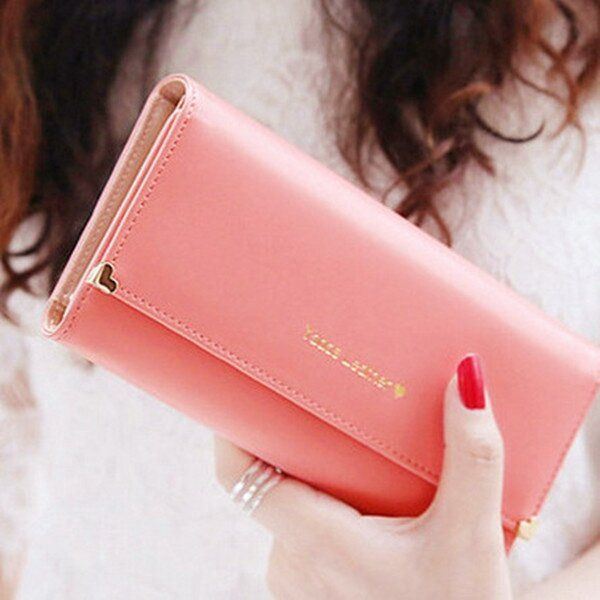 Naisten Clutch Mattanahkainen Lompakko Lady Card Holder Kukkaro Käsilaukku