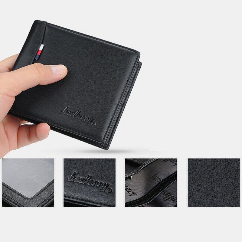 Pu-nahkainen Ohut Korttikorttikotelo Multi Card Slot Retro Business -nahkalompakko Miehille