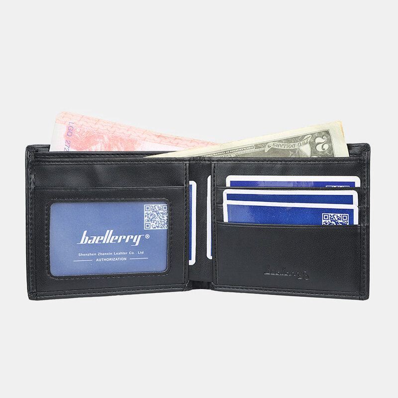 Pu-nahkainen Ohut Korttikorttikotelo Multi Card Slot Retro Business -nahkalompakko Miehille
