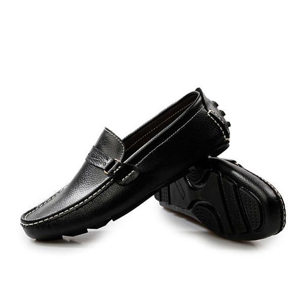 Miehet Nahka Vapaa-ajan Ajo Ulkona Pehmeät Flats Loafers Kengät