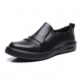 Miesten Aitoa Nahkaa Puhdasta Väriä Business Casual Flats