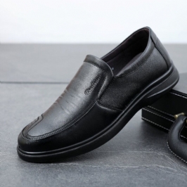Miesten Business Slip On Casual Daily -kengät Aitoa Nahkaa