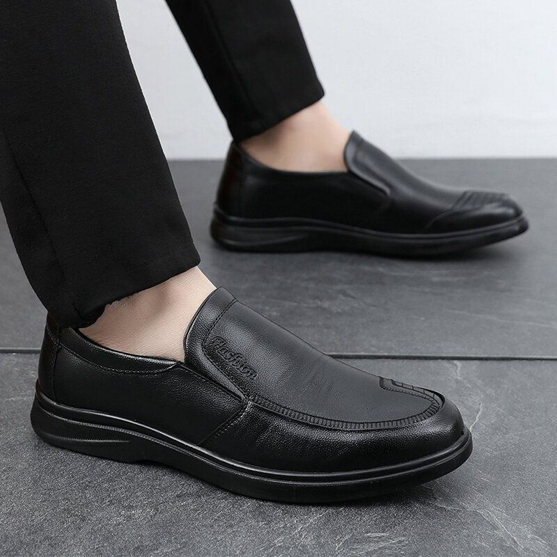 Miesten Business Slip On Casual Daily -kengät Aitoa Nahkaa