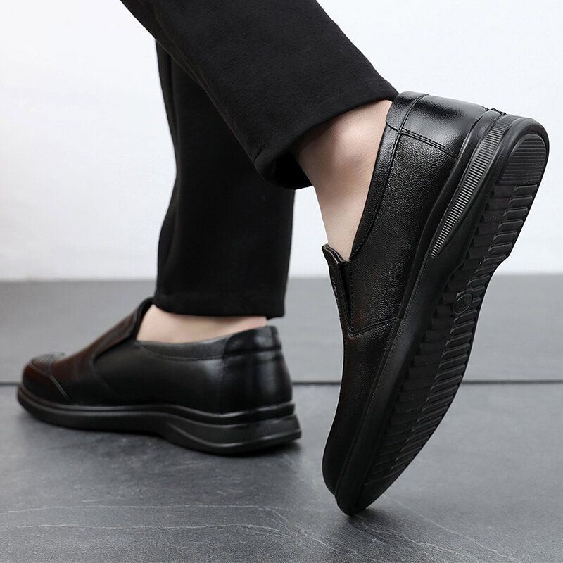 Miesten Business Slip On Casual Daily -kengät Aitoa Nahkaa
