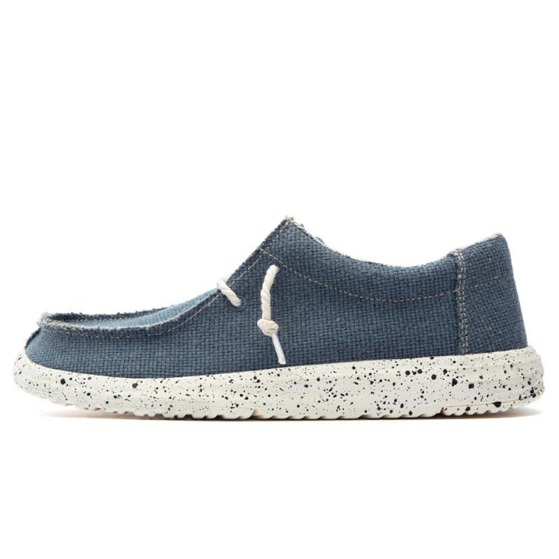 Miesten Canvas Casual Weave Pehmeäpohjaiset Kävelyloaferit