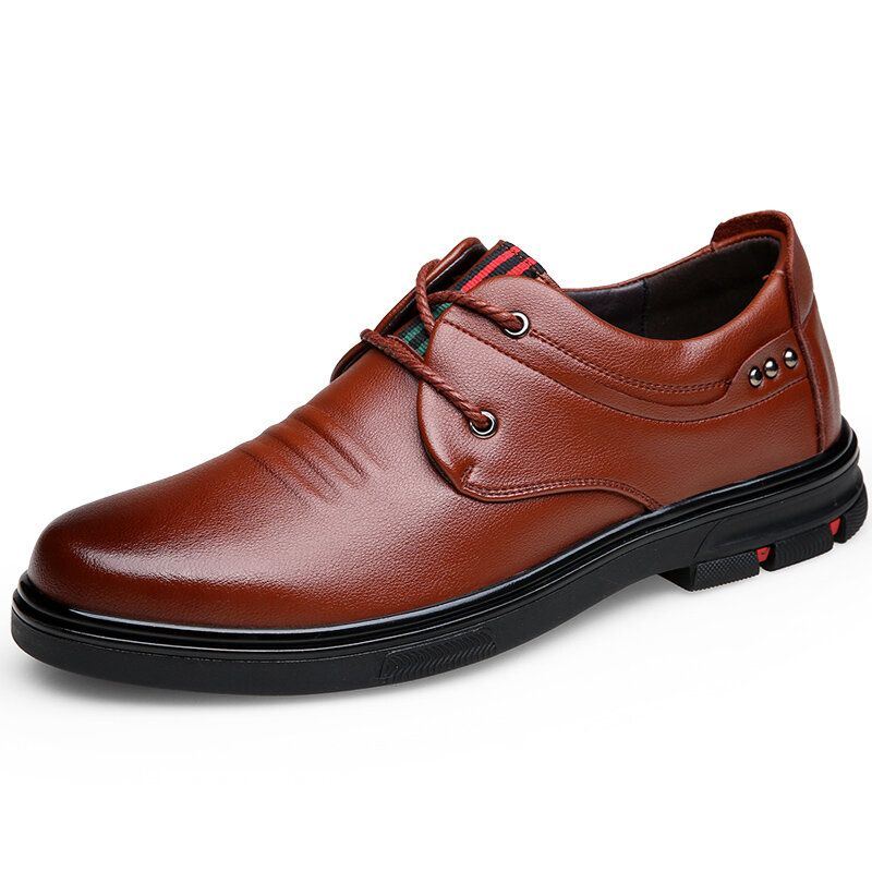 Miesten Casual Ombre Väri Nahka Nahka Slip-on Teräväkärkiset Loafers Kengät