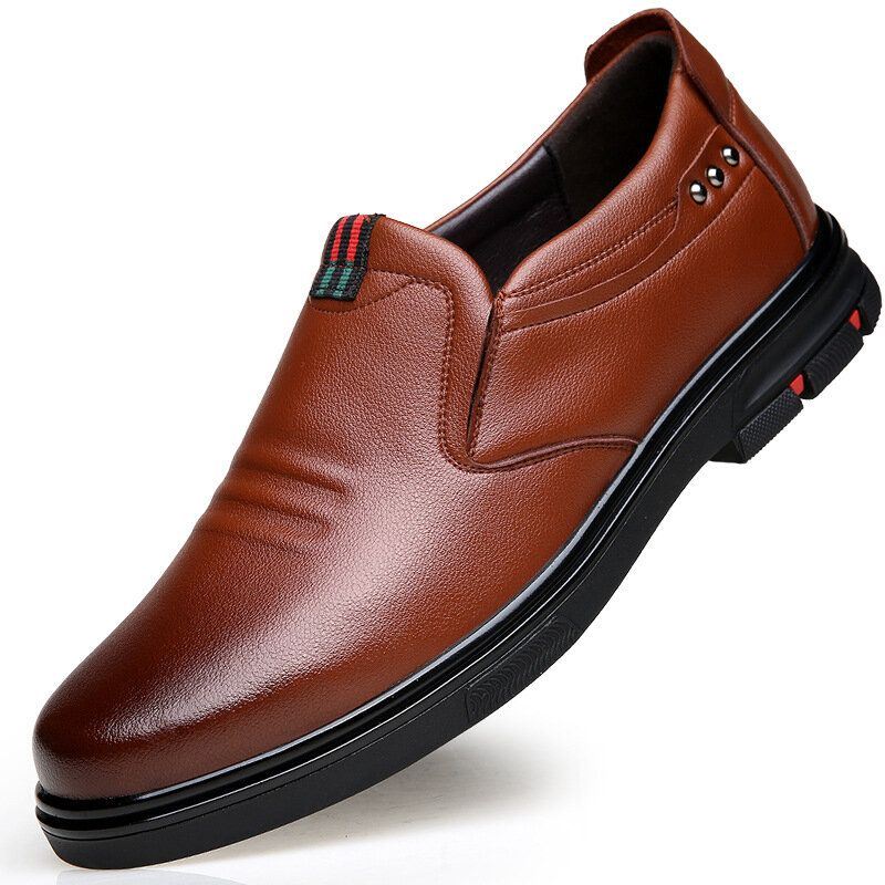 Miesten Casual Ombre Väri Nahka Nahka Slip-on Teräväkärkiset Loafers Kengät