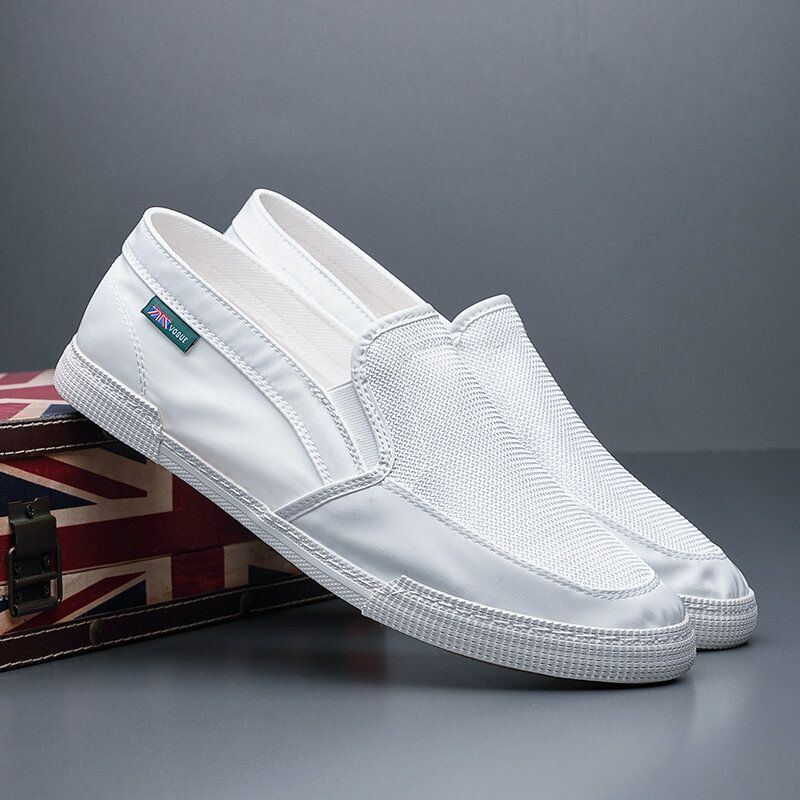 Miesten Hengittävä Ice Silk Liukumaton Mukava Pehmeä Pohja Slip Solid Casual Court Shoes