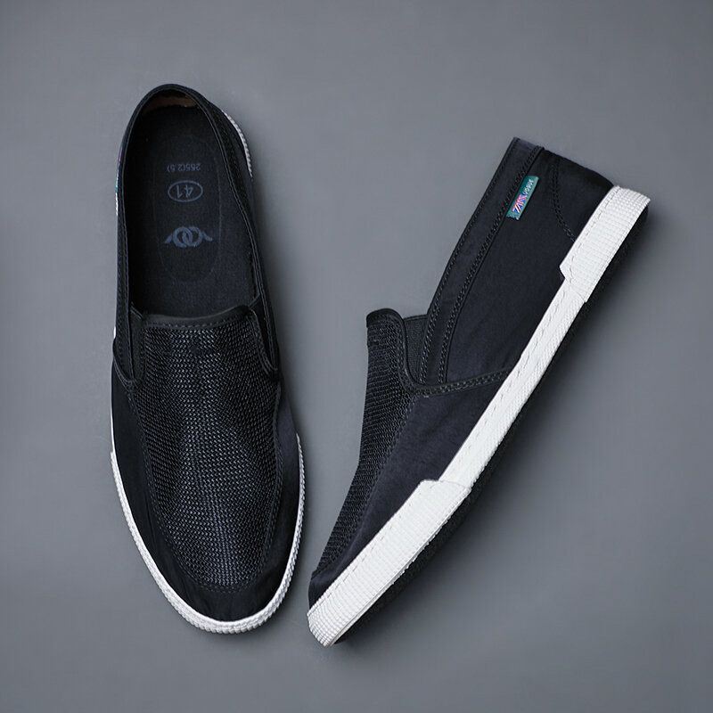 Miesten Hengittävä Ice Silk Liukumaton Mukava Pehmeä Pohja Slip Solid Casual Court Shoes