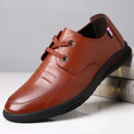 Miesten Lehmännahkaiset Liukumattomat Business Casual -tasaiset Kengät