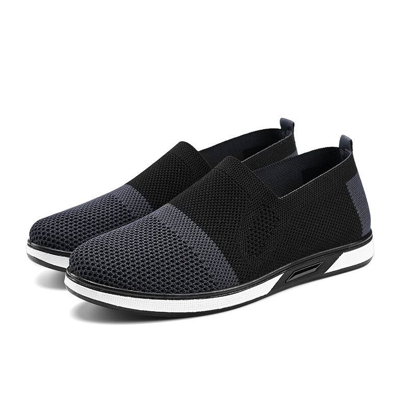 Miesten Mesh Rentolenkkarit Kevyet Hengittävä Sneaker Rento Urheilu Kengät Neulottu Mukava Litteä