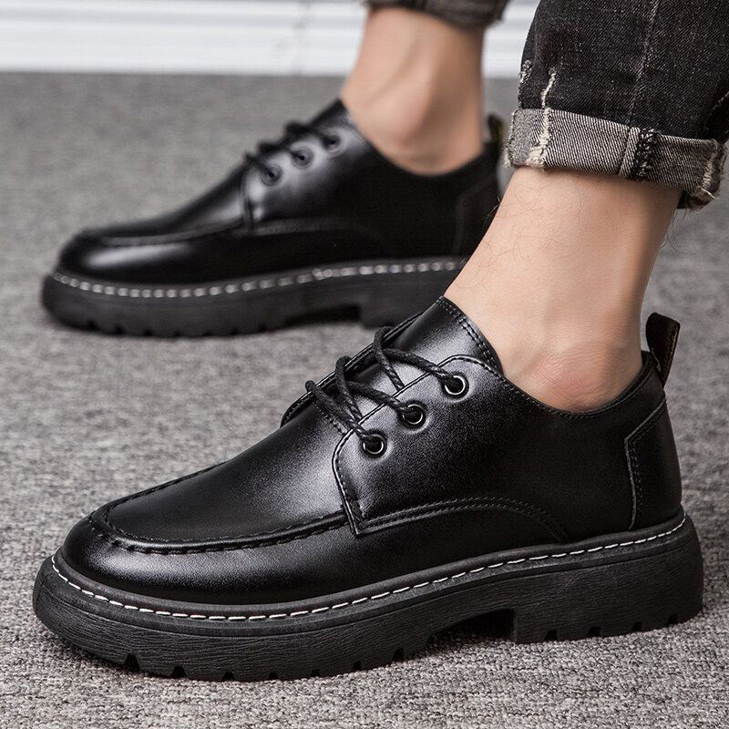 Miesten Mikrokuituliina Hengittävä Pehmeä Pohjahousut Klassiset Solid Business Casual Kengät