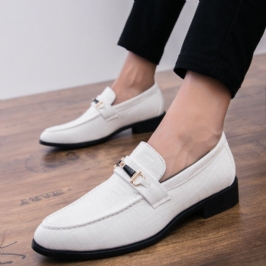 Miesten Mikrokuitunahka Hengittävä Pehmeä Pohja Klassisissa Solid Casual Business -kengissä