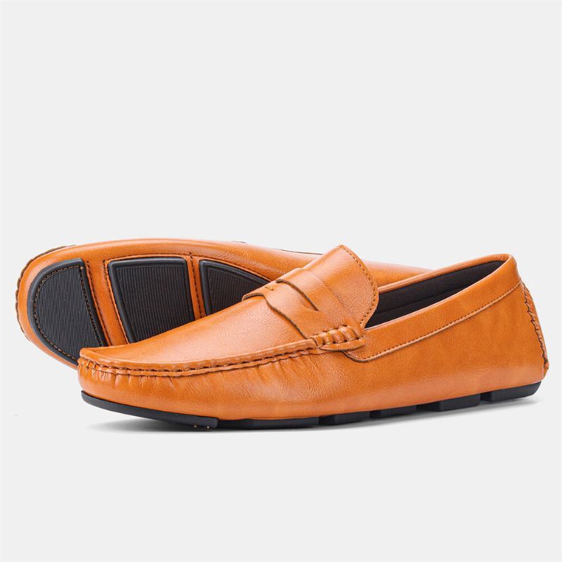 Miesten Mikrokuitunahka Hengittävä Pehmeä Pohja Mukavissa Vintage Casual -ajokengissä