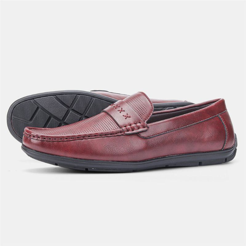 Miesten Mikrokuitunahka Hengittävä Pehmeä Pohja Mukavissa Vintage Casual -ajokengissä
