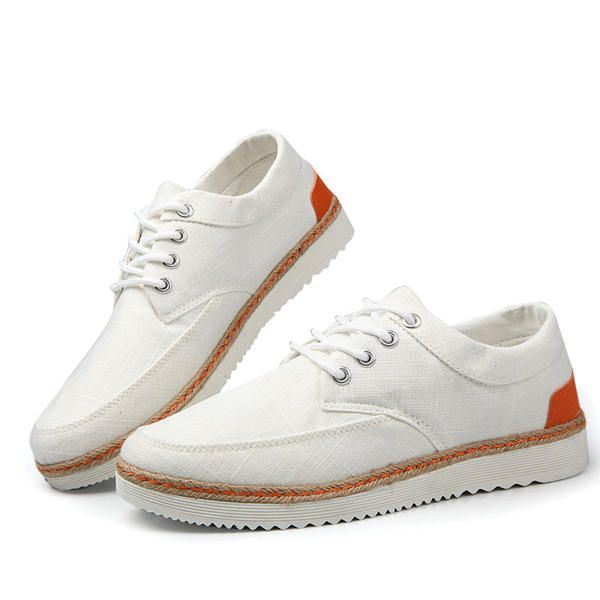 Miesten Tennarit Canvas Causal Outdoor Sport Flat Mukavat Oxfords-kengät
