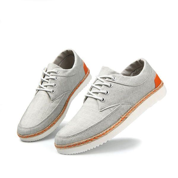 Miesten Tennarit Canvas Causal Outdoor Sport Flat Mukavat Oxfords-kengät