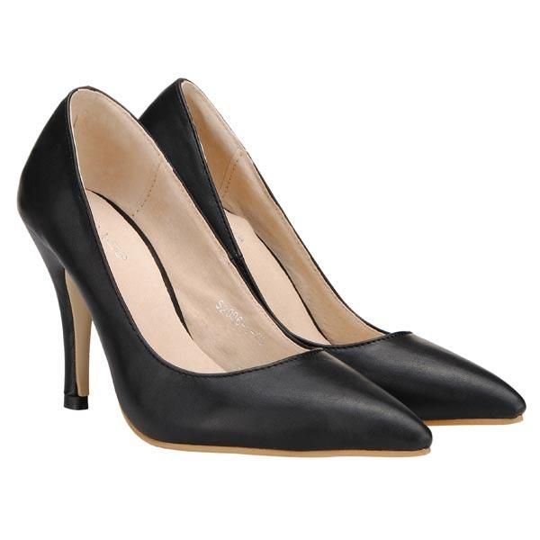 Naisten Ol Stiletto Pu Teräväkärkiset Puhtaat Väripumput