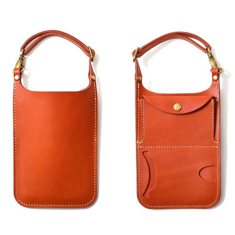 Aito Nahka Vintage Casual Carry 6.1 Tuuman Puhelinlaukku Kolikkolaukku Vyötärölaukku Miehille Naisille