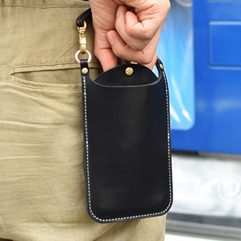 Aito Nahka Vintage Casual Carry 6.1 Tuuman Puhelinlaukku Kolikkolaukku Vyötärölaukku Miehille Naisille