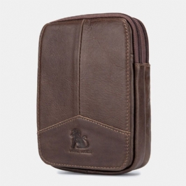 Miesten Aito Nahka Retro Outdoor 6.5 Tuuman Puhelinlaukku Vyö Hand Free Vyötärölaukku