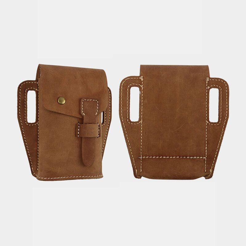 Miesten Aito Nahka Retro Outdoor Sport 6.3 Tuuman Puhelinlaukku Vyölenkillä