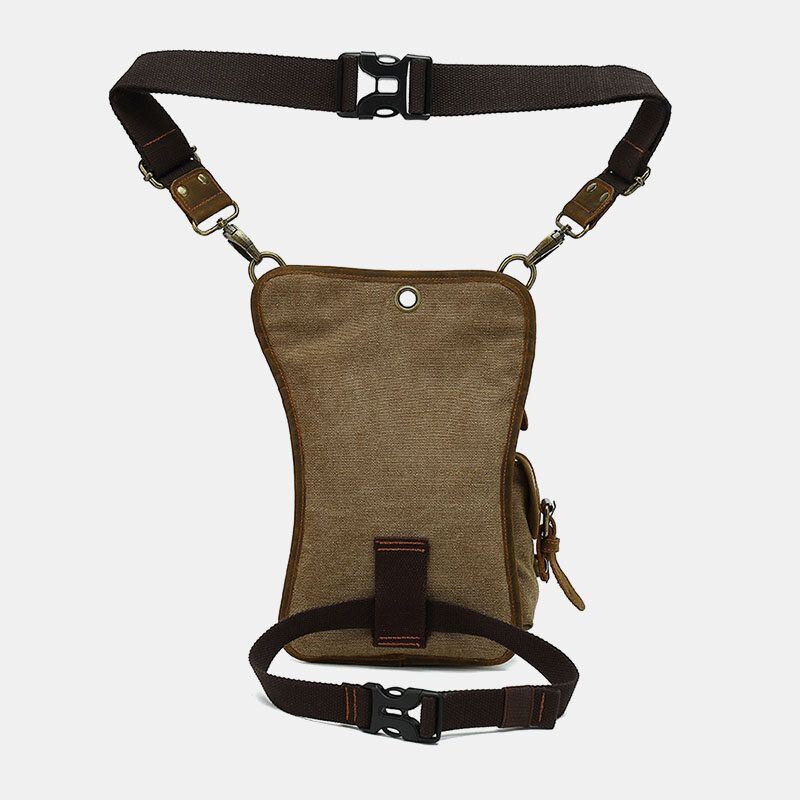 Miesten Aitoa Nahkaa Ja Kangasta Pyöräily Ulkoilujalkalaukku Vyötärölaukku Crossbody Laukku