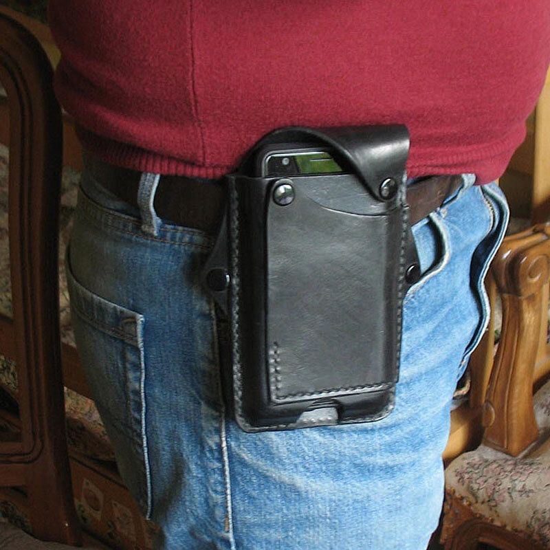 Miesten Edc 6.3 Tuuman Aito Nahkainen Puhelinlaukku Kotelo Vyölaukku