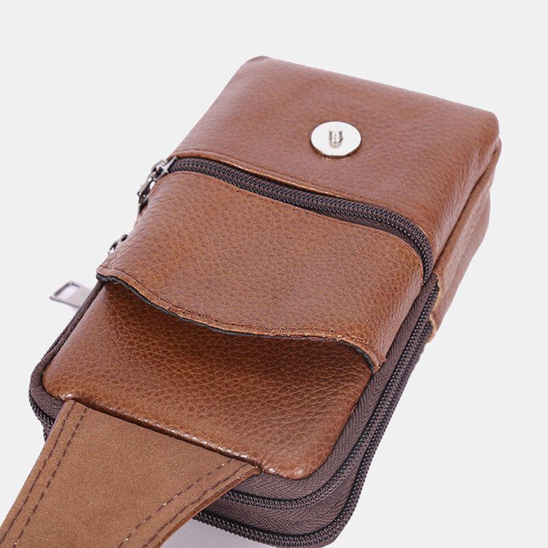 Miesten Kestävä Läppä Magneettinappinappimalli Vyölaukku Hengittävä Mauton Vyölaukku 6.5 Tuuman Puhelinlaukku Crossbody Laukut Olkahihnalla