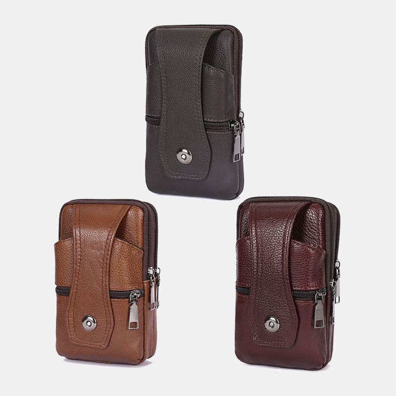 Miesten Kestävä Läppä Magneettinappinappimalli Vyölaukku Hengittävä Mauton Vyölaukku 6.5 Tuuman Puhelinlaukku Crossbody Laukut Olkahihnalla