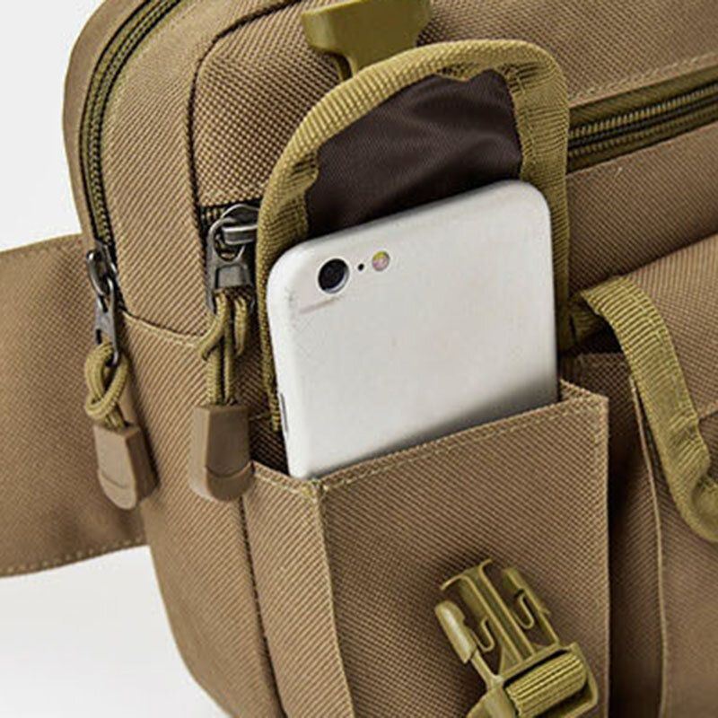 Miesten Nylon Naamiointi Tactical Outdoor Monikäyttöinen Rento Urheilu Ratsastus Kalastusvarustelaukku Vyötärölaukku Vesipullolaukku
