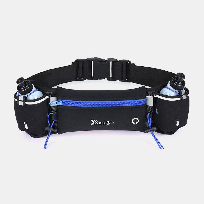 Miesten Unisex Sports Fanny Pack Double Pocket Juoksu Urheilu Vesipullo Vyölaukku Puhelimen Vyölaukku