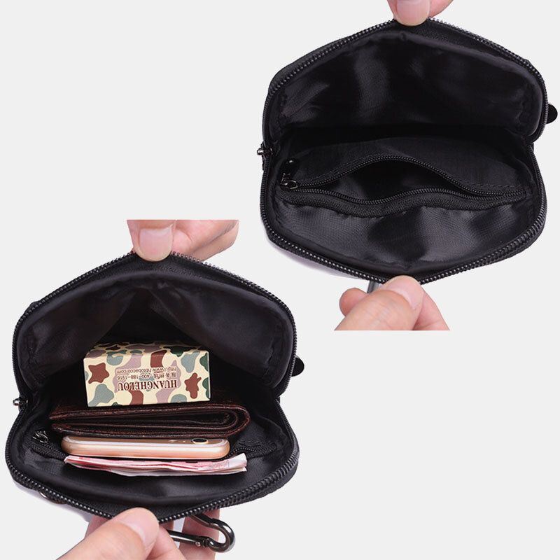 Miesten Vintage Aitoa Nahkaa Oleva Vyölaukku 7 Tuuman Puhelinlaukku Crossbody Bag Olkalaukku
