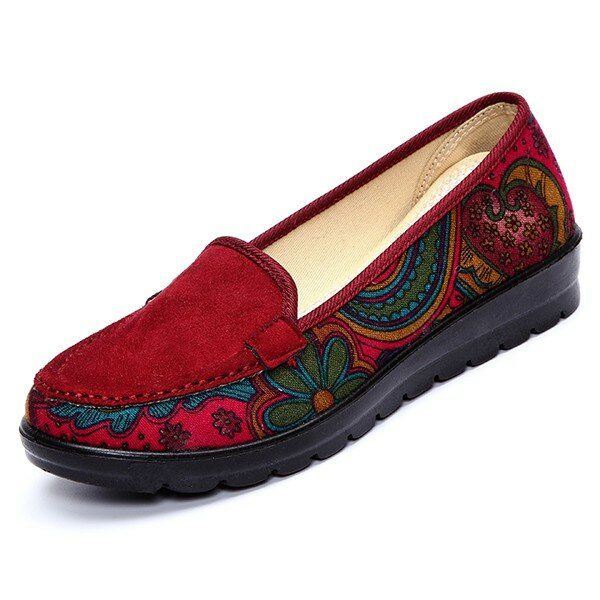 Isokokoiset Naisten Rennot Litteät Loaferit Slip-on Hengittävät Kengät Pehmeäpohjaiset Kengät