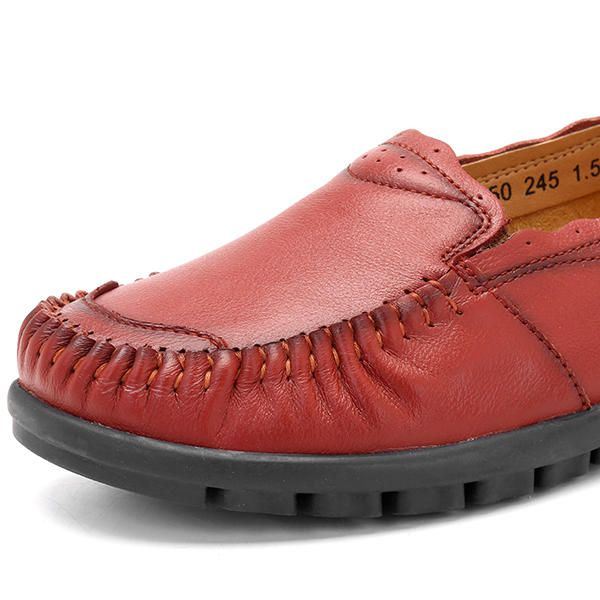 Naisten Aitoa Nahkaa Olevat Mukavat Rento Litteät Loaferit