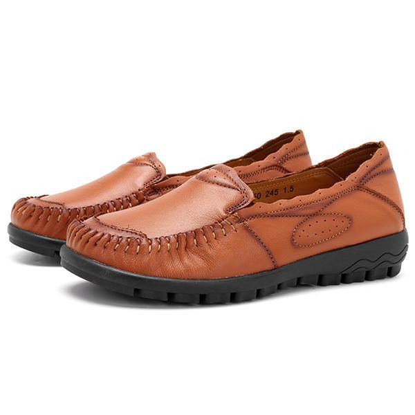 Naisten Aitoa Nahkaa Olevat Mukavat Rento Litteät Loaferit