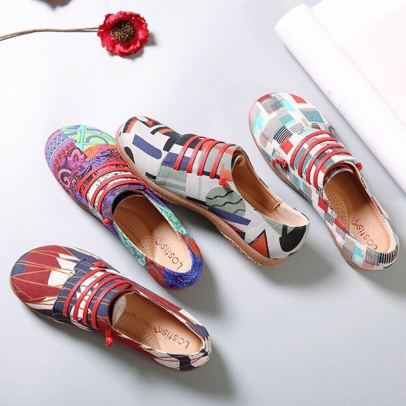 Naisten Epäsäännöllinen Kuvio Myydään Yksinomaan Lazy Slip On Flats