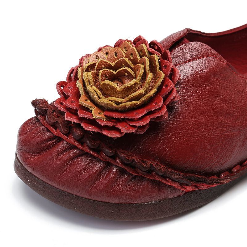 Naisten Folkways Stricing Flowers Mukavat Pehmeät Pohjaiset Rento Tasaiset Loaferit