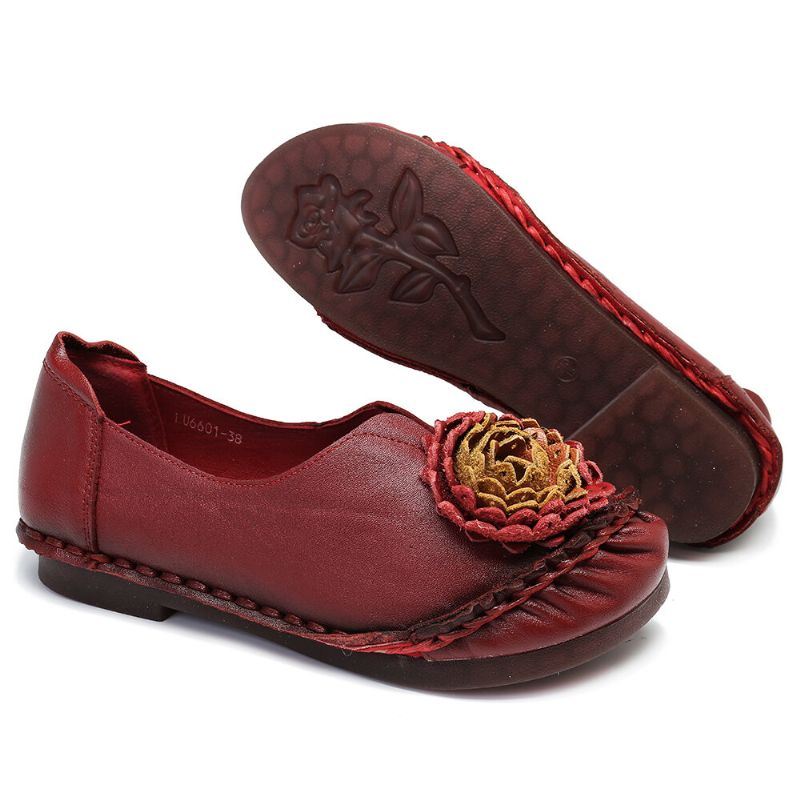 Naisten Folkways Stricing Flowers Mukavat Pehmeät Pohjaiset Rento Tasaiset Loaferit