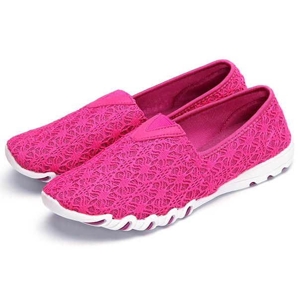 Naisten Hollow Out Mesh Slip On Hengittävä Litteä Loafer