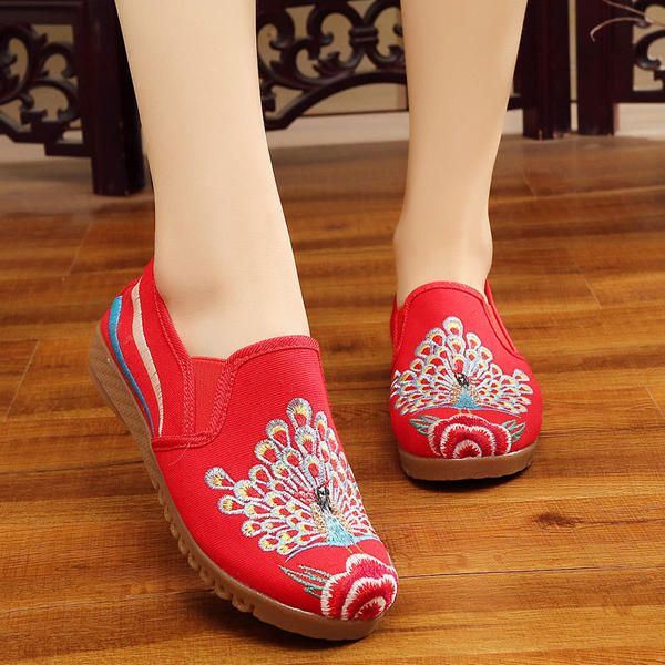 Naisten Loafers Flower Slip On Mukavat Litteät Vapaa-ajan Kengät