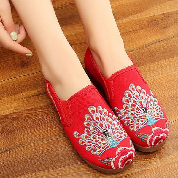 Naisten Loafers Flower Slip On Mukavat Litteät Vapaa-ajan Kengät