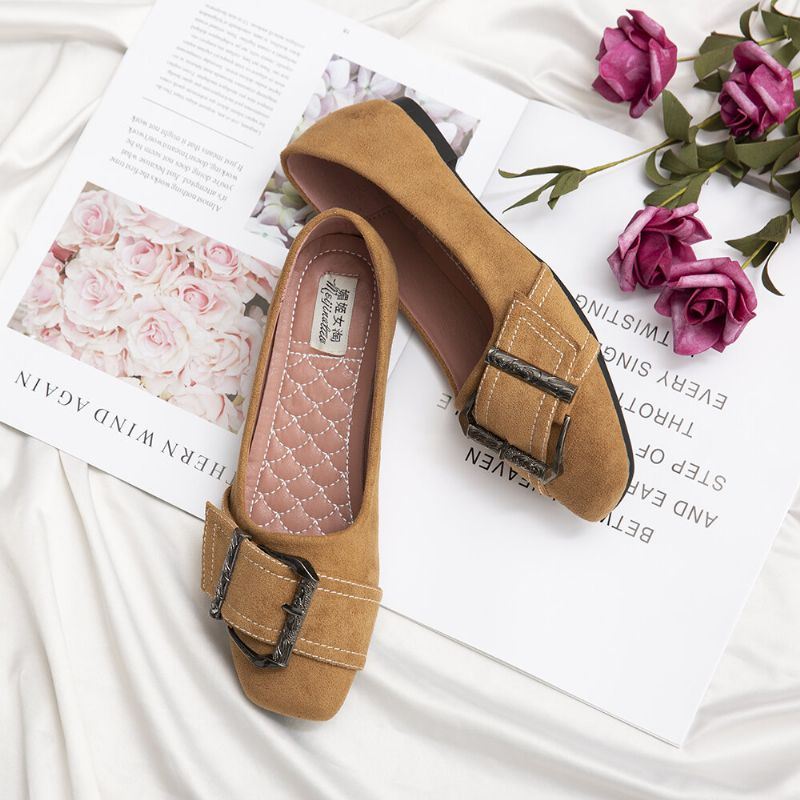 Naisten Metallisisustus Yksiväriset Slip On Flats Loaferit