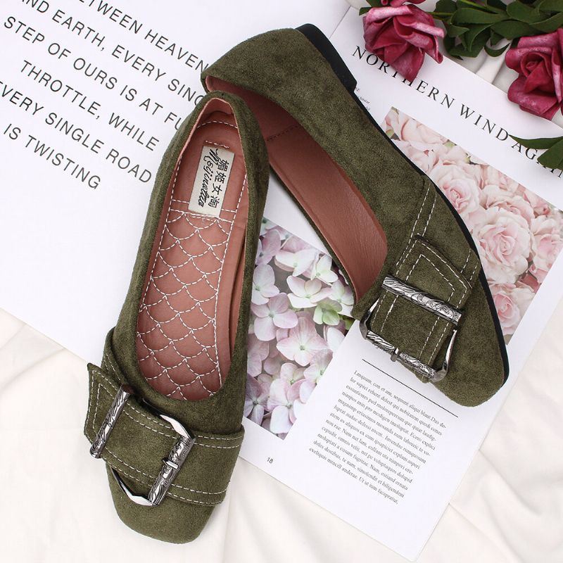 Naisten Metallisisustus Yksiväriset Slip On Flats Loaferit