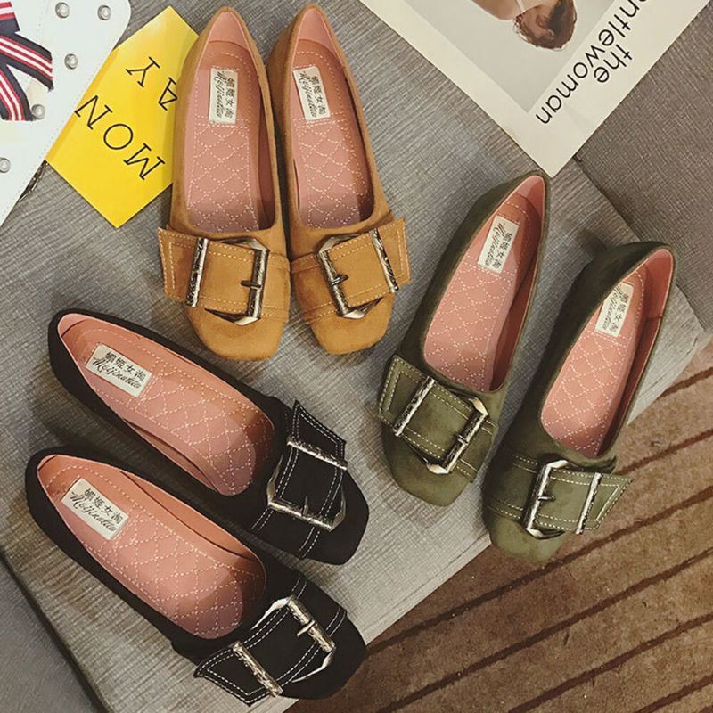 Naisten Metallisisustus Yksiväriset Slip On Flats Loaferit