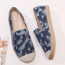Naisten Mukavat Farkkurepäisyt Design Espadrilles Flats Loafers