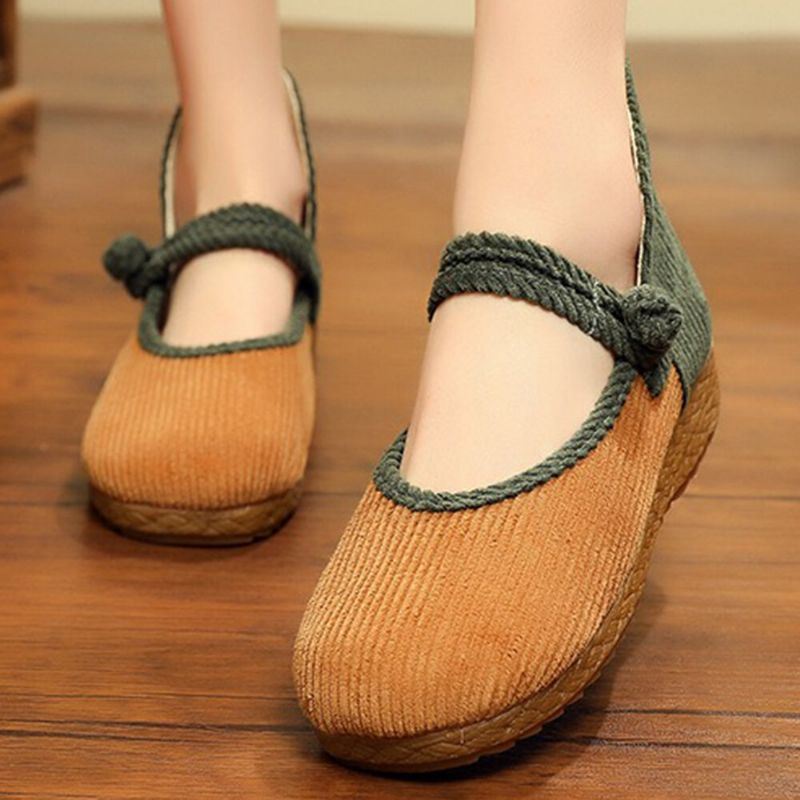 Naisten Mukavat Pehmeät Reunustetut Leveät Mary Jane -loaferit