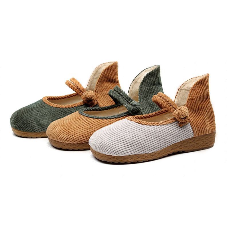 Naisten Mukavat Pehmeät Reunustetut Leveät Mary Jane -loaferit