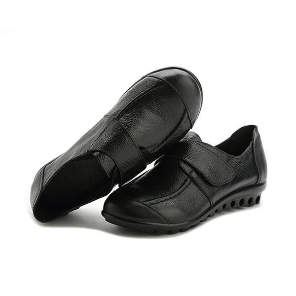 Naisten Pehmeä Nahka Slip On Litteät Kengät Magic Stick Pure Color Mukavat Litteät Loaferit